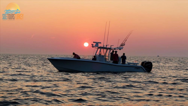 Sea fishing in Side Turkey