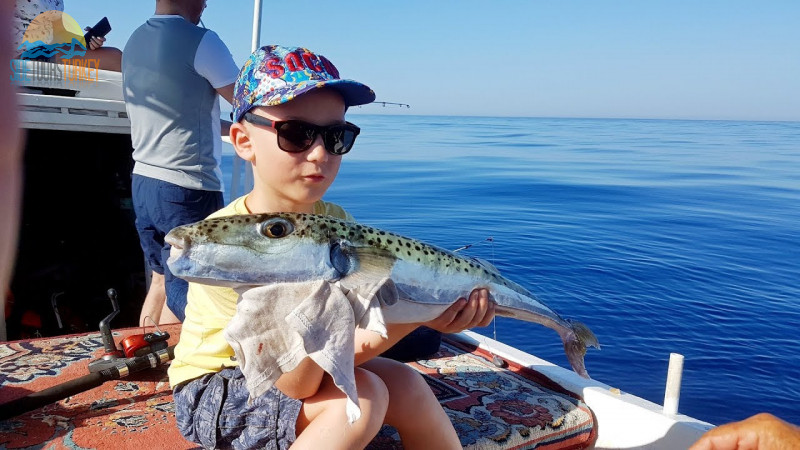 Sea fishing in Side Turkey