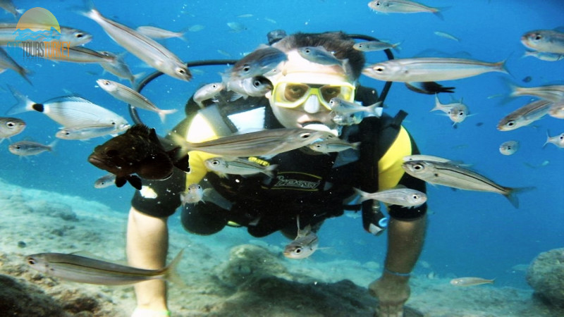 Diving in Alanya from Side Turkey