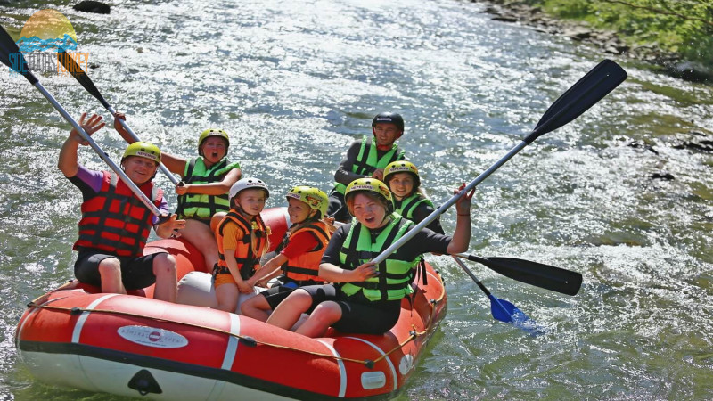 Side rafting canyoning zipline tour